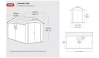 Keter Premier Plastic Garden Shed 7.5 x 11ft - Grey