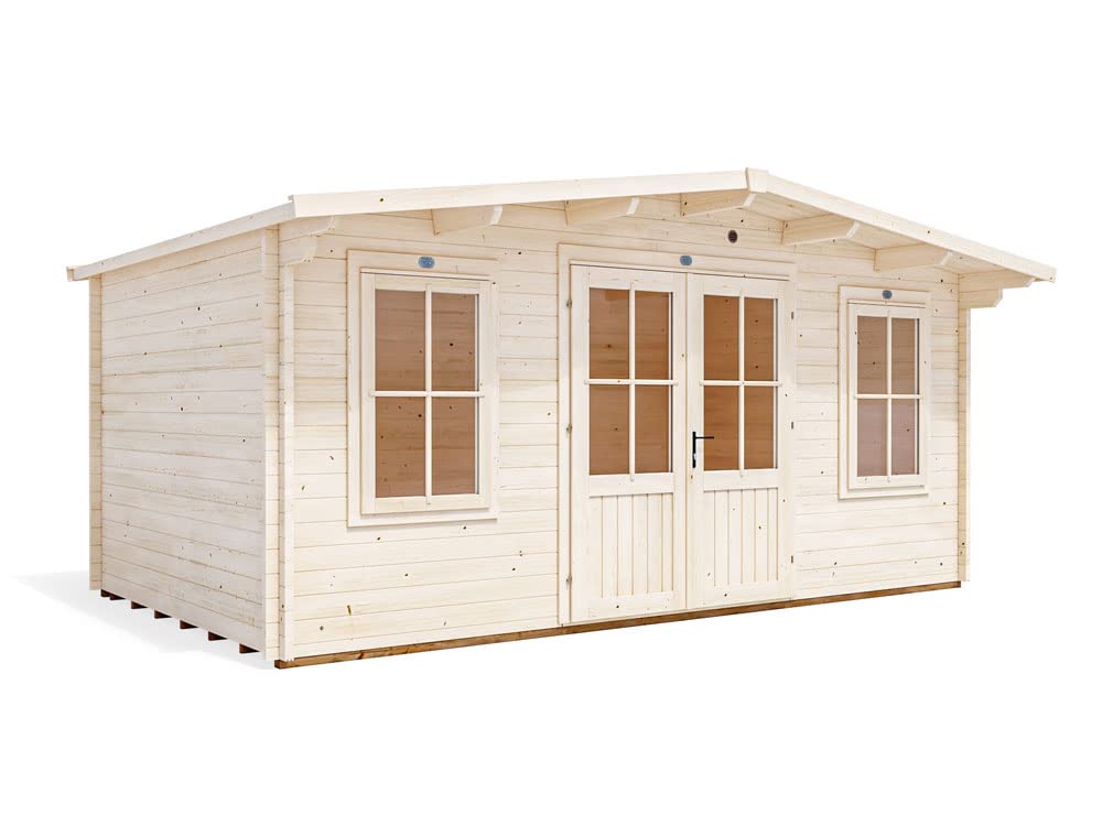 Dunster House Garden Log Cabin 5 x 3 Metres Man Cave Home Office Summer House - Severn