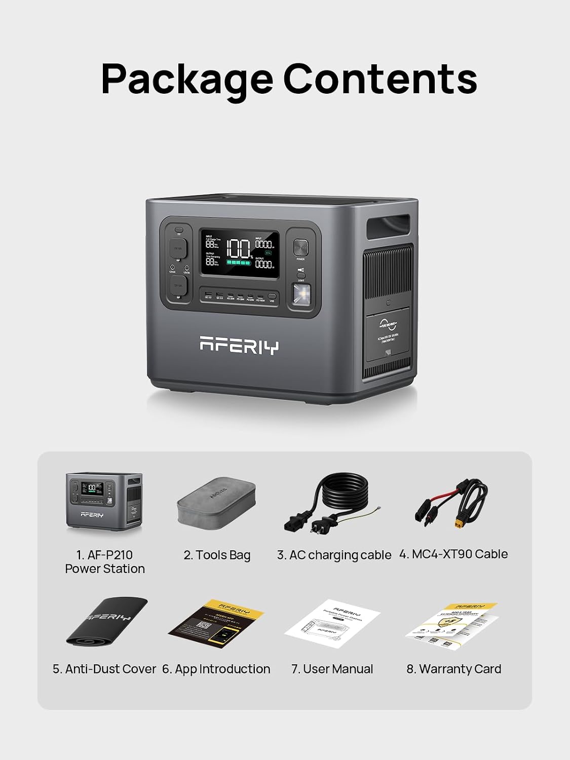 2048Wh Portable Power Station 2400W LiFePO4 Battery Solar Generator with UPS