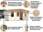 Dunster House Garden Log Cabin 5 x 3 Metres Man Cave Home Office Summer House - Severn