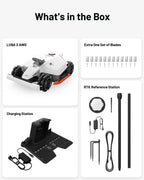 MAMMOTION LUBA 2 AWD 5000X Robot Lawn Mower without Boundary, Recommended 5000 m2, Max. 6000 m2, Auto Mapping UltraSense AI Vision, 80% Gradient