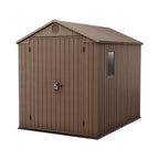 6 x 8 ft Outdoor Garden Storage Shed with Double Doors, Window & Heavy-Duty Floor Panel