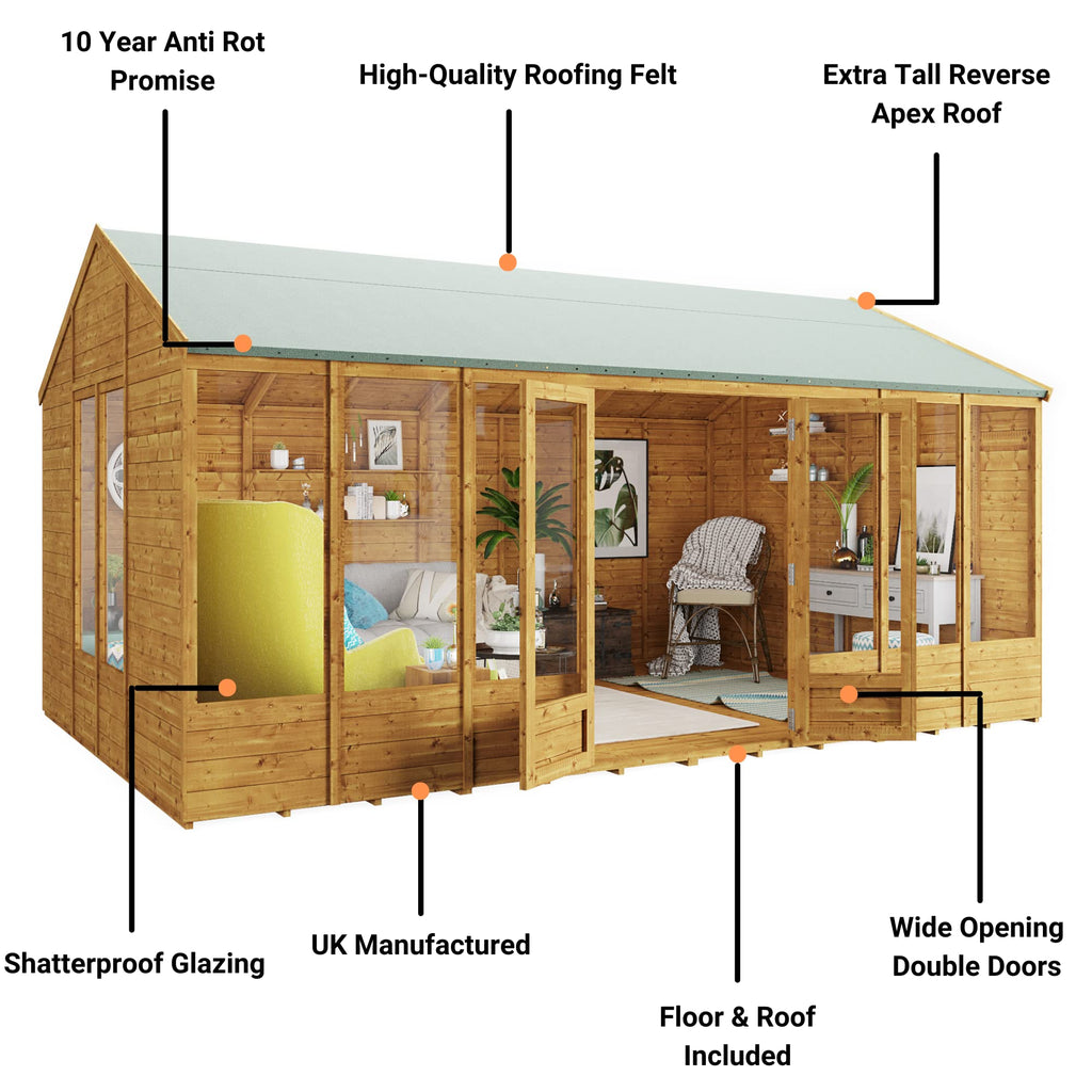 BillyOh Petra Reverse Apex Summer House 16 x 10 ft – view 7