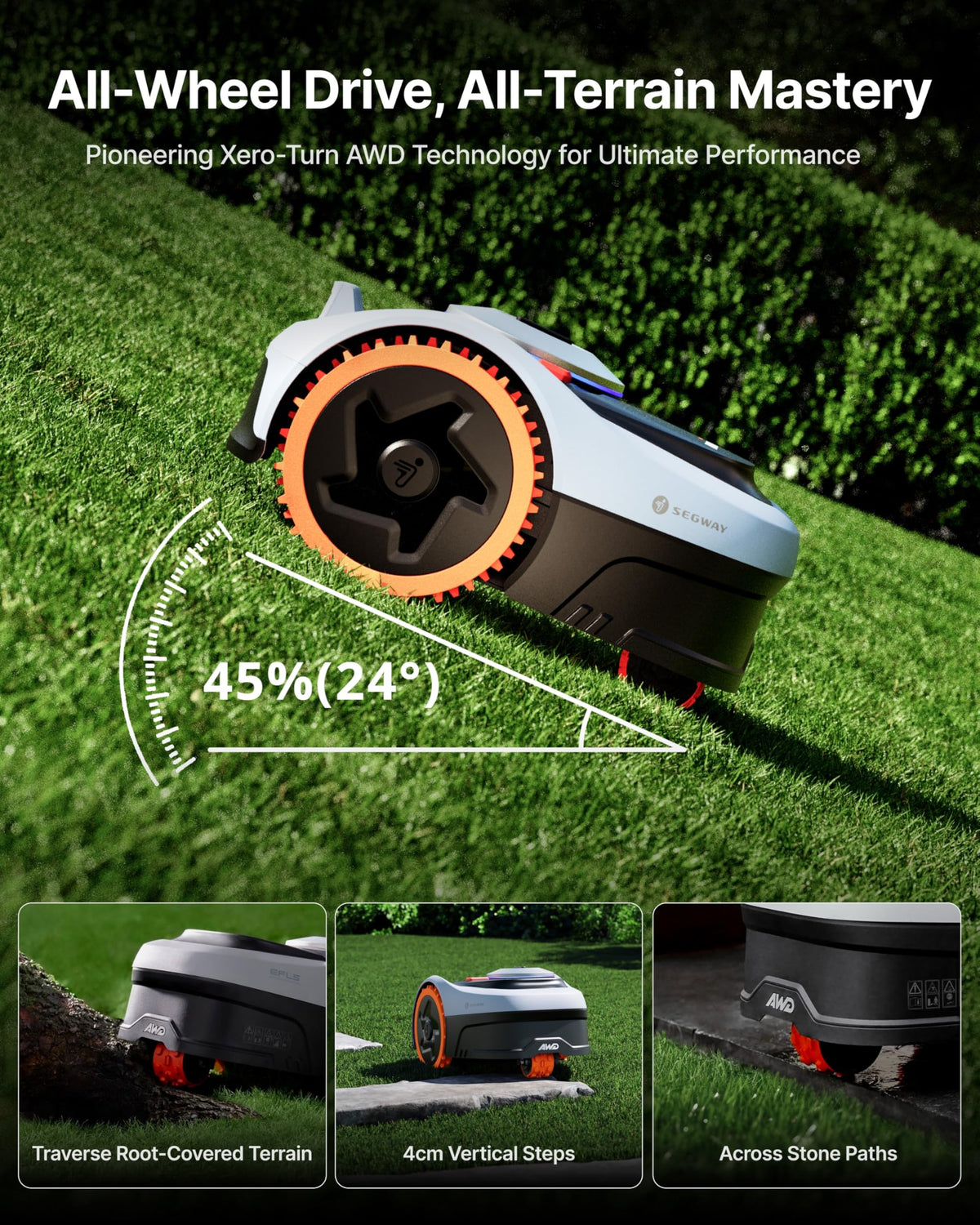 Segway Navimow i205 AWD Robotic Lawn Mower with Garage S for 500 m2