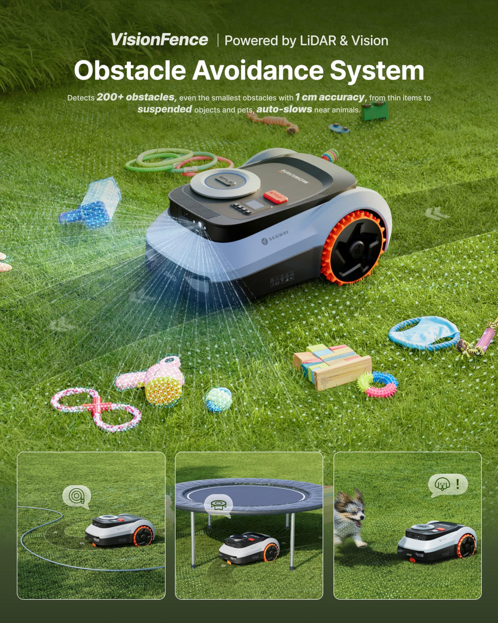 Segway Navimow i210 LiDAR Pro Robotic Lawn Mower with Garage M for 1000 m2